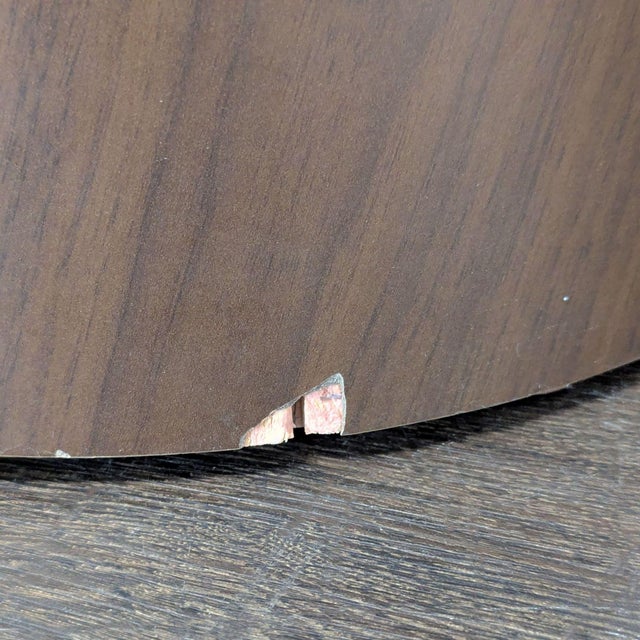 Wood West Elm Glass Top Wood Pedestal End Table For Sale - Image 7 of 7