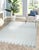 A hand-knotted wool rug, made in India and measuring 5' x 8'. Floral drawing carried across the field inside a traditional...