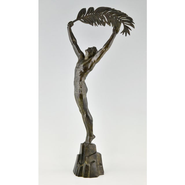Metal Pierre Le Faguays, Victory, 1930, Bronze For Sale - Image 7 of 14