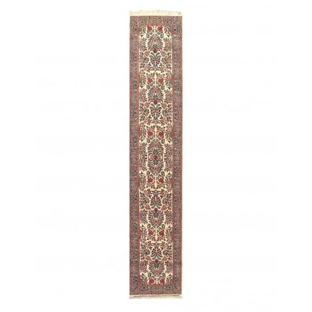 Pasargad Ivory Hand Knotted Kerman Runner For Sale - Image 4 of 4