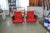 Red Set of Vintage Red & Black Lounge Chairs, 1960s For Sale - Image 8 of 8