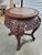 Wood Carved Asian Plant Stand/Drinks Table W/Marble Top For Sale - Image 7 of 10