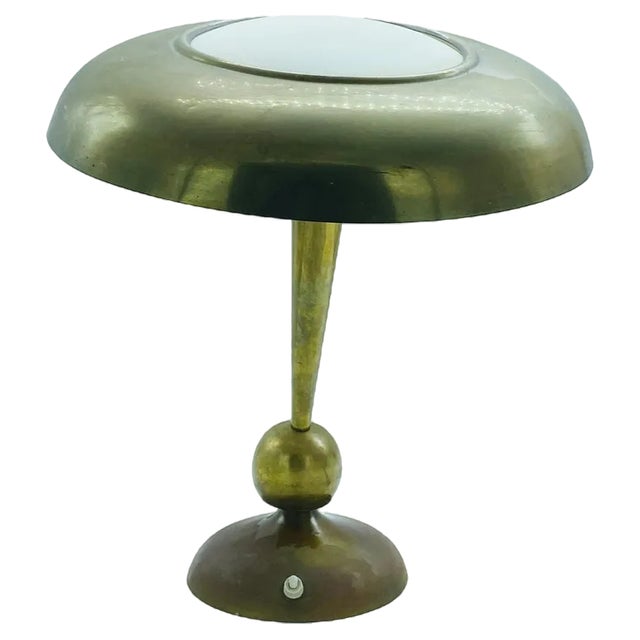 Italian Table Lamp in Brass by Oscar Torlasco for Lumi, 1950s For Sale