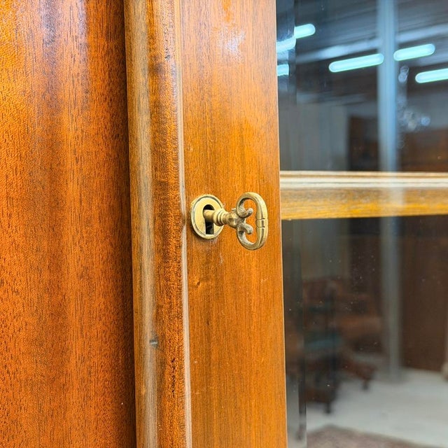 Large English Bookcase with Glass Doors For Sale - Image 13 of 18