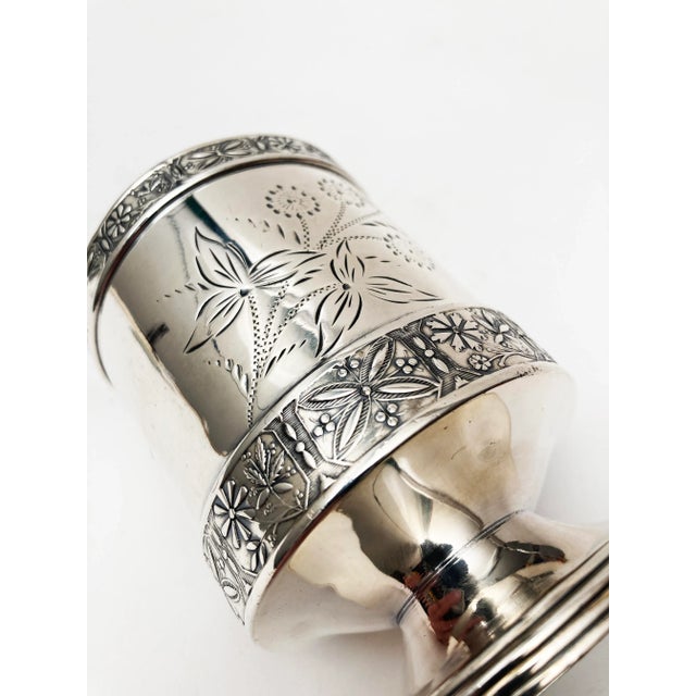 Late 19th Century Pelton Brothers & Co. Silver Plate Cup With Floral Motif For Sale - Image 12 of 12