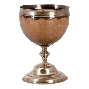 Early 19th Century English George III Sterling Silver Mounted Coconut Goblet/Cup