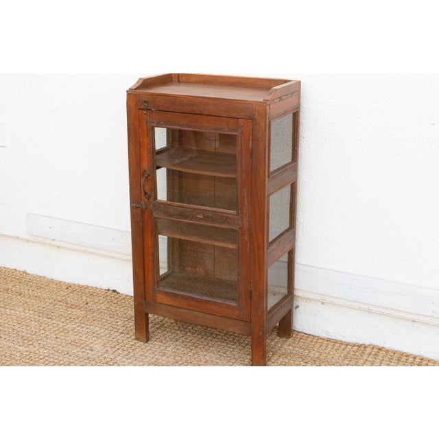 Small Antique Apothecary Glass Cabinet For Sale - Image 4 of 7