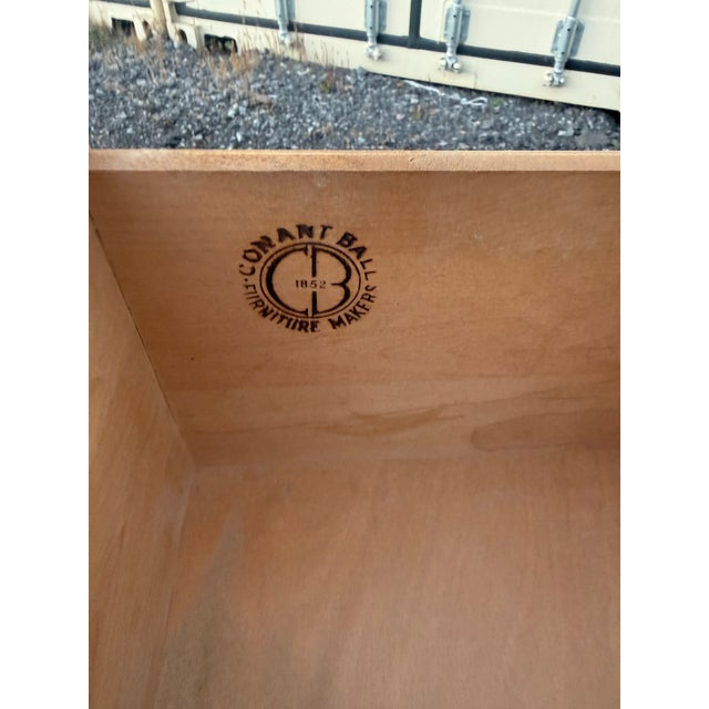 Coffee Refinished Solid Wood Mid-Century Modern Six-Drawer Dresser by Conant Ball For Sale - Image 8 of 9