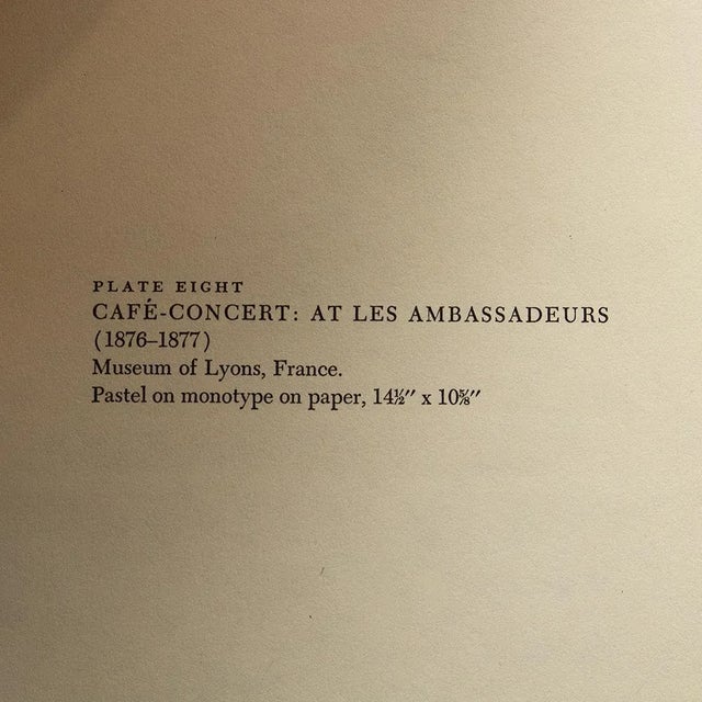 1950s 1952 After Edgar Degas "Cafe-Concert: At Les Ambassadeurs", First Edition Vintage Print For Sale - Image 5 of 8
