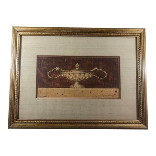 1980s Architectural Urn Framed Print For Sale