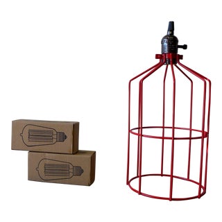 Vibrant Red Modern Pendant Lamp For Sale