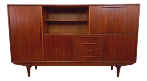 Vintage Scandinavian High Sideboard in Teak, 1960s
