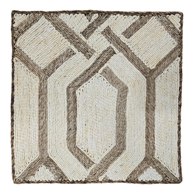 Handmade Abaca Premium Natural Fiber Rugs 2x2Ft. For Sale