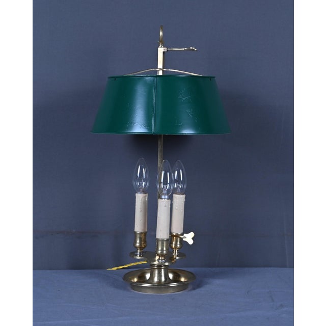 Empire Style Brass Bouillotte Lamp, Late 19th Century For Sale - Image 5 of 17