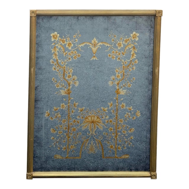 John Richards Églomisé Antiqued Giltwood Mirror For Sale