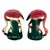 Mid-century pink and green ceramic flamingo tabletop salt & pepper shaker set. The set features two beautifully detailed...