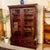 Victorian Antique Mahogany Glass-Door Bookcase For Sale - Image 3 of 11