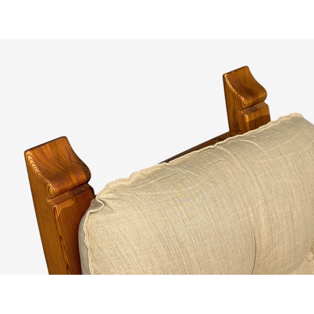 Collden, Swedish Modern, Large Rocking Chair, Pine, Fabric, Sweden, 1970s For Sale - Image 11 of 14