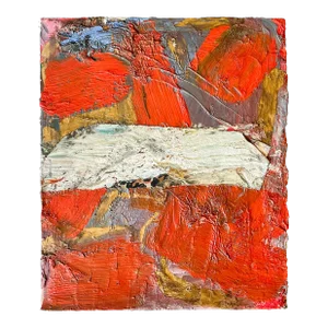 Lardy Cat. Contemporary Abstract Painting by Clare Wardman