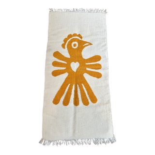 Vintage Handwoven Saddle Blanket in Mohair & Alpaca For Sale