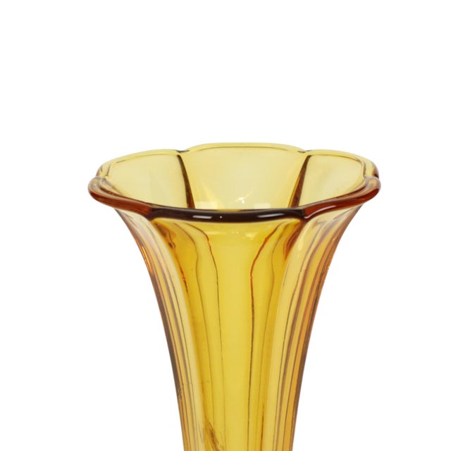 Art Deco Luxval Series Américain Vases in Amber Glass from Val Saint Lambert, 1935, Set of 2 For Sale - Image 11 of 18