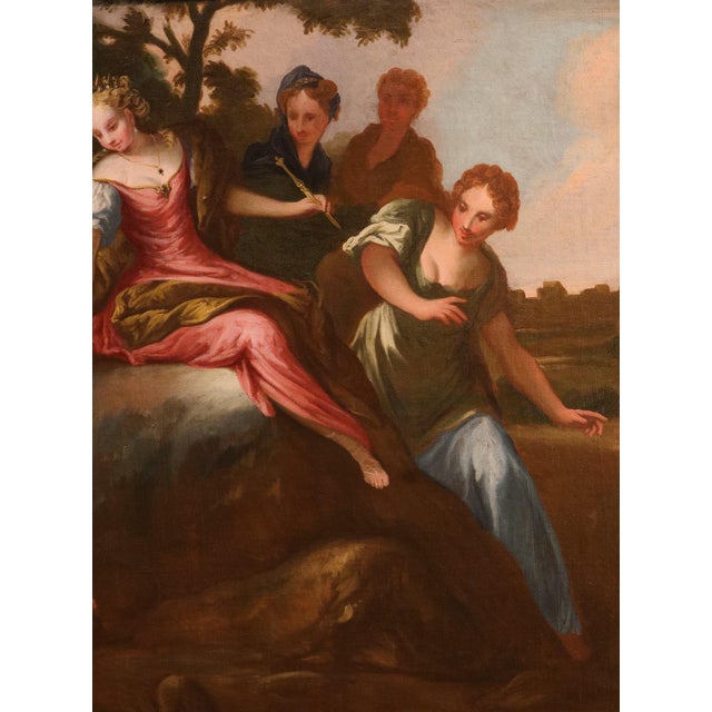 Pier Dandini, The Finding of Moses Landscape, 1680, Oil on Canvas For Sale - Image 4 of 16