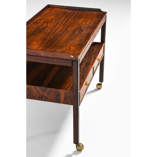 1960s Trolley in Brass and Rosewood attributed to Sven Engström & Gunnar Myrstrand, 1960s For Sale - Image 5 of 8