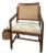 Vintage Mid-Century Cane Back Desk Chair For Sale
