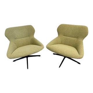 Davis Furniture "Sachet Lounge" Chairs by Jehs+Laub — Lime Green, Pair For Sale