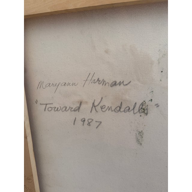 Maryanne Harman “Toward Kendalls” 1987 Large Abstract Oil Painting Framed For Sale - Image 11 of 12
