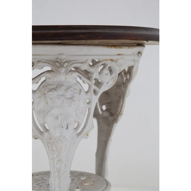 English Cast Iron and Wooden Table, 1890s For Sale - Image 9 of 11