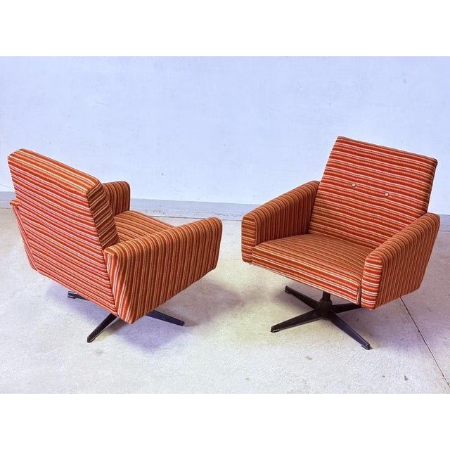 Vintage Swivel Lounge Chairs, 1980s, Set of 2 For Sale - Image 6 of 12