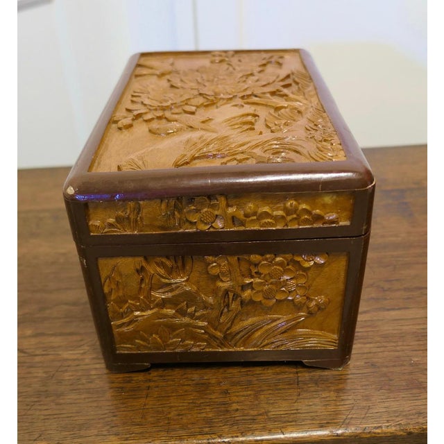 1950s Oriental Carved Camphor Wood Chest, 1950s For Sale - Image 5 of 9