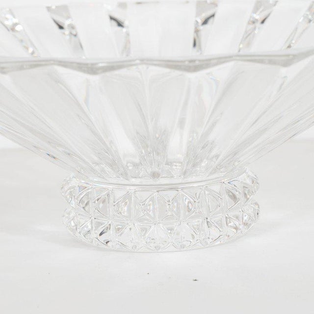MidCentury Modern Crystal Geometric Design Centerpiece Bowl by Rosenthal Chairish