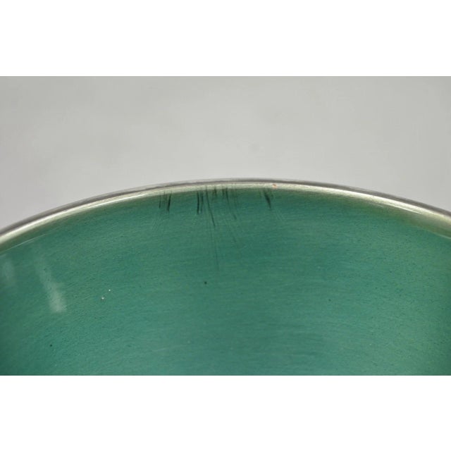 Silver Vintage Towle Mid Century Modern Silver Plated Green Enamel Candy Nut Dish Bowl For Sale - Image 8 of 12