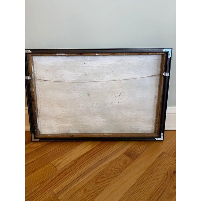 Metal Caribbean Art Oil on Canvas Painting Signed, Framed For Sale - Image 7 of 9