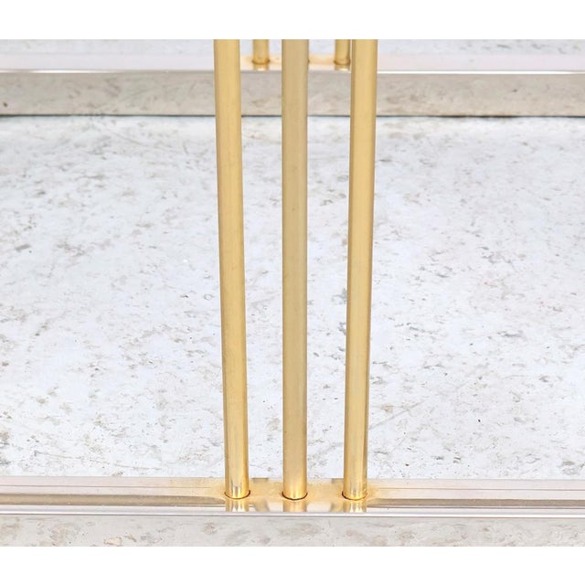 Gold Vintage Brass and Glass Dining Table, 1970s For Sale - Image 8 of 14
