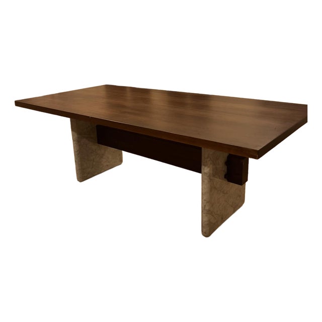 Rypen Custom Maple + Marble Dining Table — One-of-a-Kind Designer Commission (7ft) For Sale