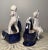 Great pair of antique blue and white porcelain planters. Meant to be used indoors, great for a solarium or screened in...