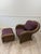 French Vintage Wicker Armchair With Ottoman by Chez Pluie For Sale - Image 10 of 12