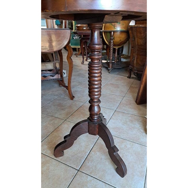 Antique Coffee Table in Walnut, 1800s For Sale - Image 6 of 6