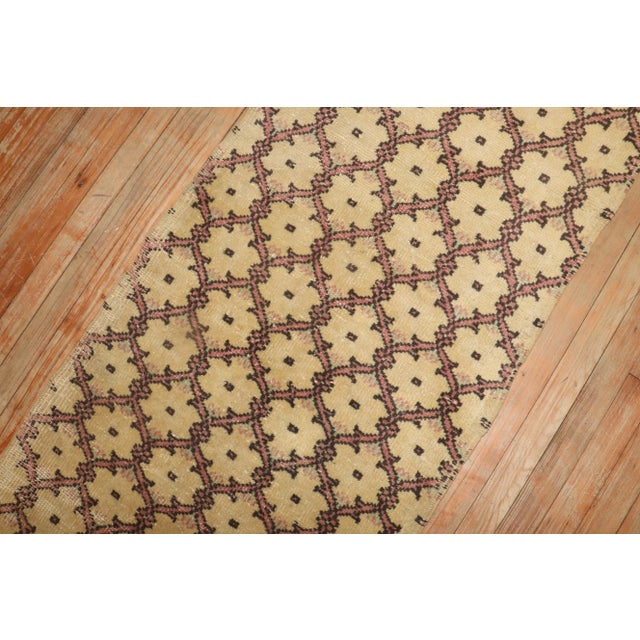 Beige Vintage Turkish Runner, 2'4'' X 9'3'' For Sale - Image 8 of 10
