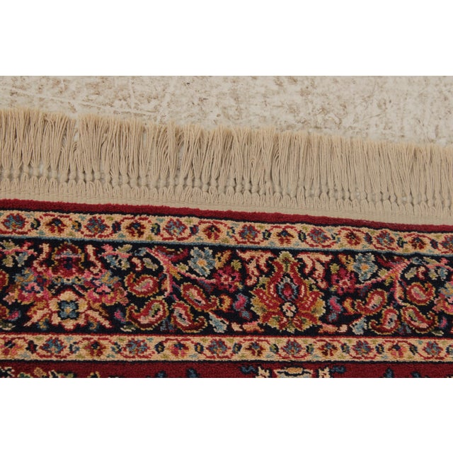Karastan Red Field Oriental 4’3” X 6’ Wool Area Rug For Sale - Image 4 of 16