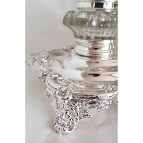 Victorian Silver-Plated Inkwell Stand from Creswick & Co., 1850s For Sale - Image 15 of 18