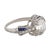 1930s Art Deco Gia 1.18 Carat Diamond Sapphire Platinum Ring, Size 6.5 For Sale - Image 4 of 6