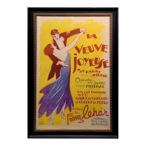 La Veuve Joyeuse 1936 Original French Operetta Poster, C. 1936, Signed