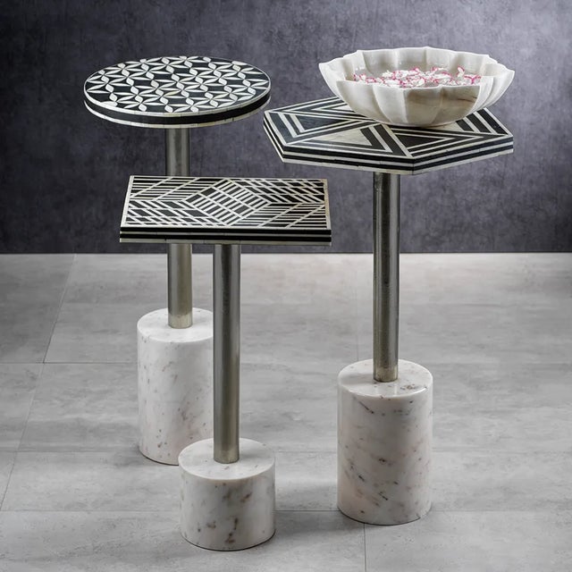 Casually set down your drink in style on this gorgeous modern accent table . Experience the radiance that the natural...