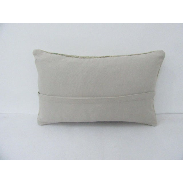 Traditional Faded Turkish Wool Pillow For Sale - Image 3 of 4