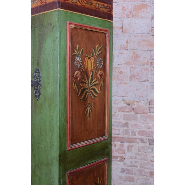 Baroque Wardrobe in Spruce with Paintings, Czech, 1800s For Sale - Image 13 of 18