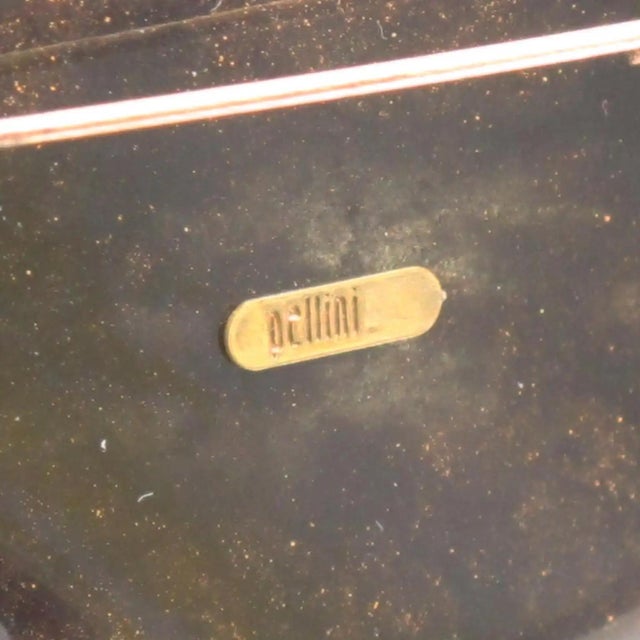 Pellini Modernist Brooch Brown Swirl Resin and Black Pearl For Sale In Atlanta - Image 6 of 10